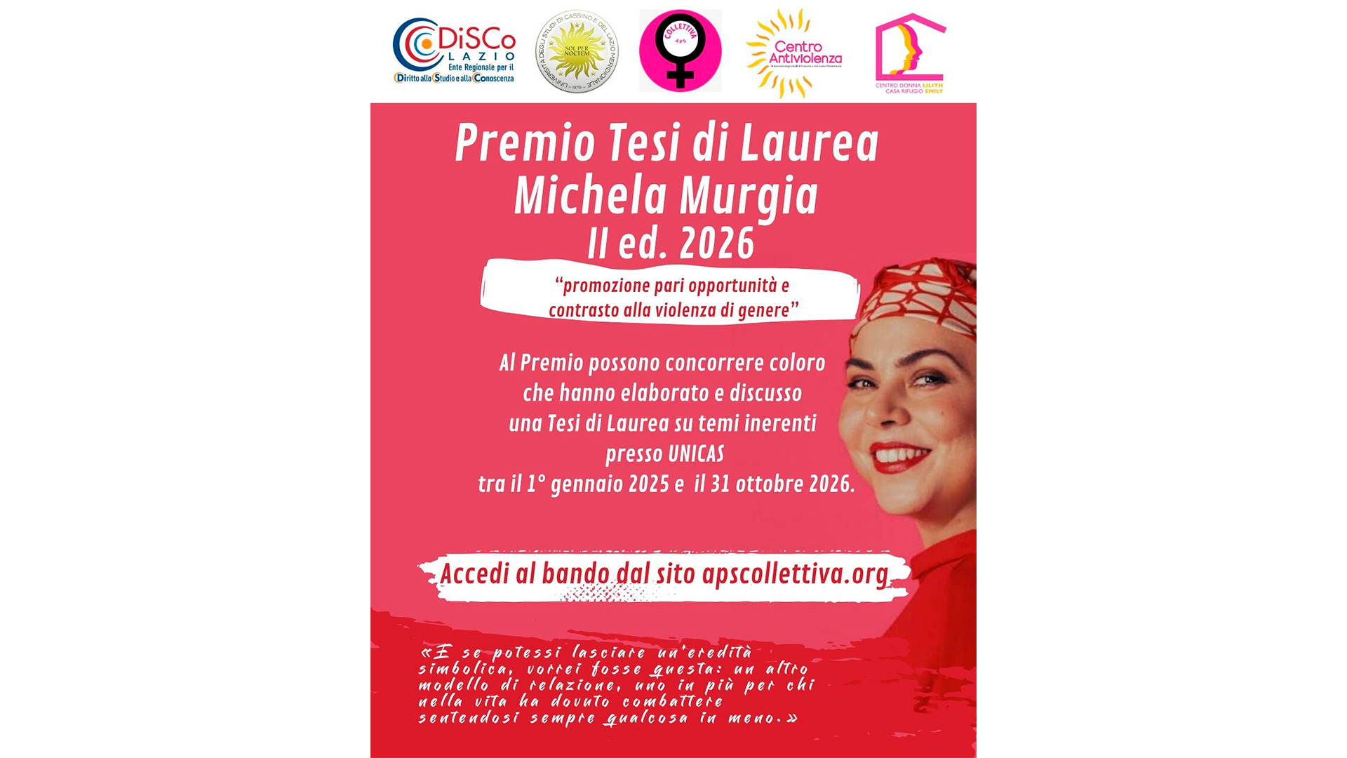 Premio Tesi di Laurea Michela Murgia – II edizione 2026